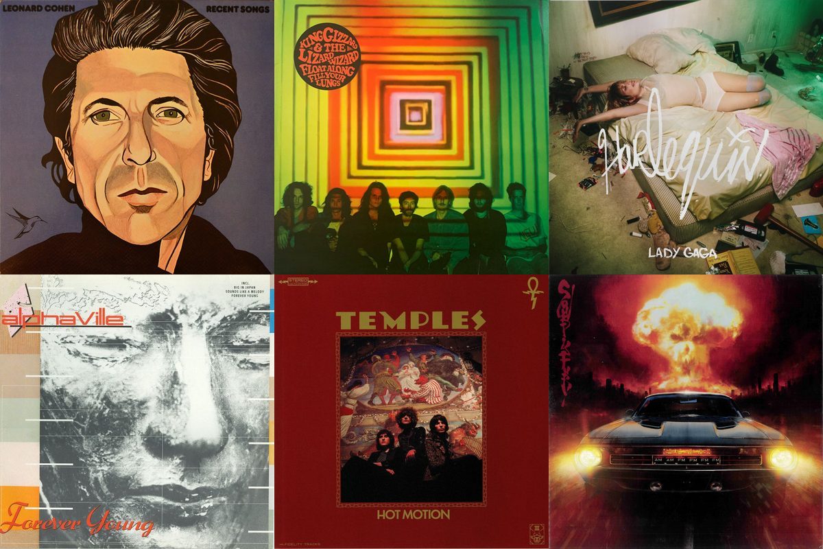 September 27th album covers: Recent Songs, Float Along - Fill Your Lungs, Harlequin, Forever Young, Hot Motion, Sound & Fury