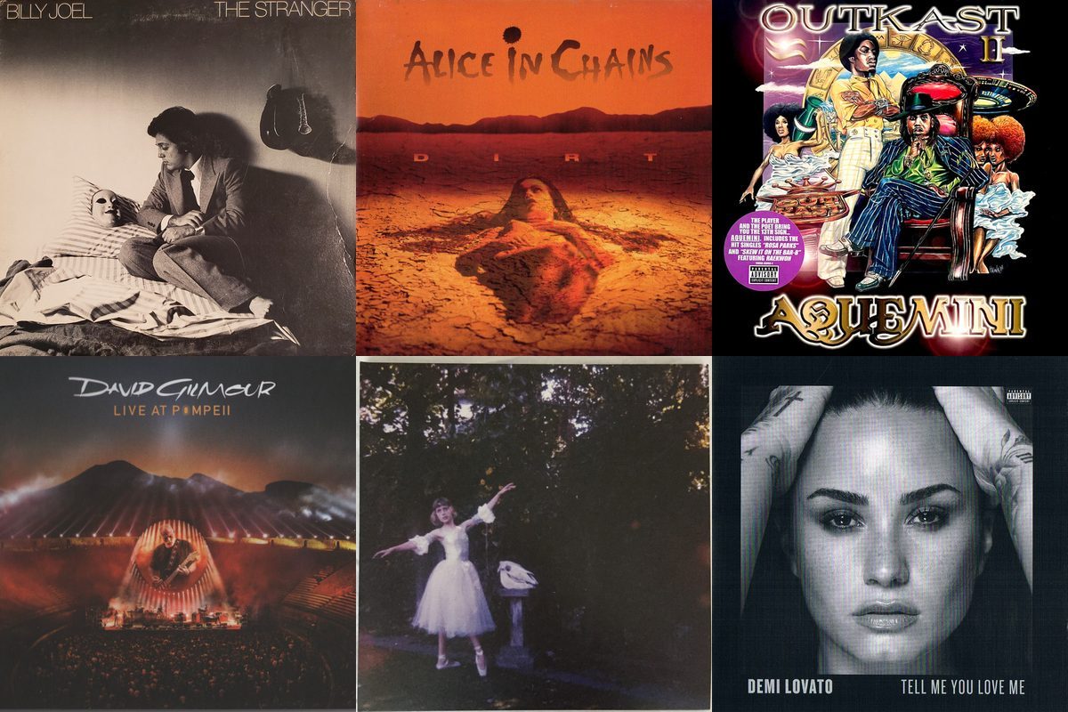 September 29th album covers: The Stranger, Dirt, Aquemini, Live At Pompeii, Visions Of A Life, Tell Me You Love Me